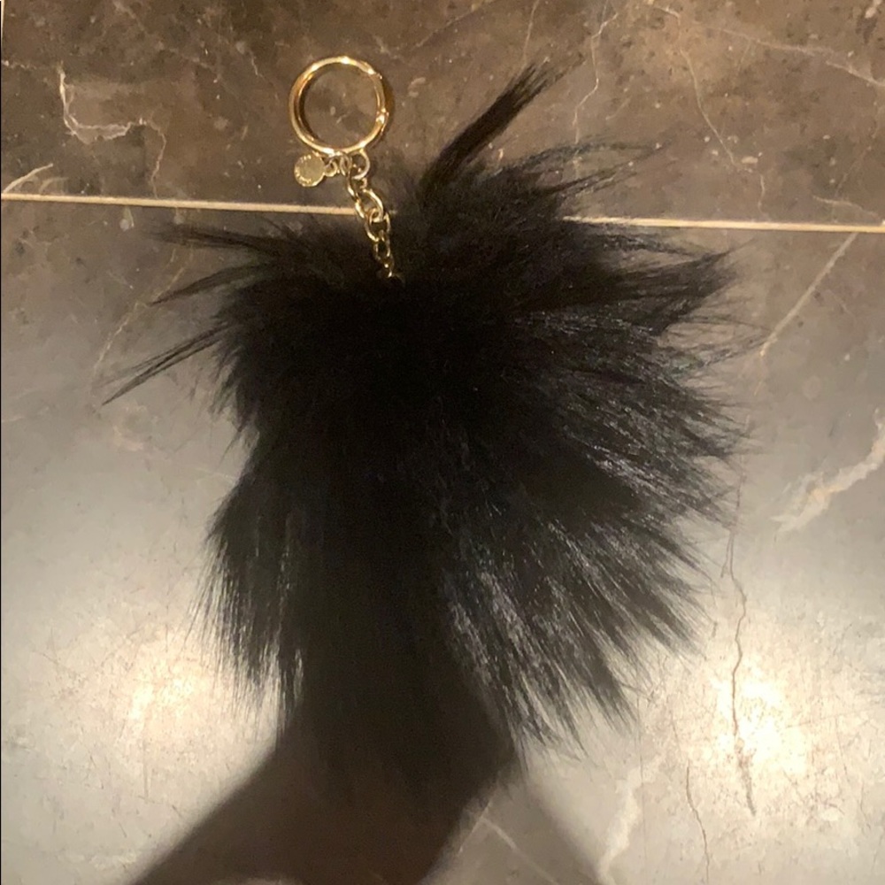 Rabbit fur keychain